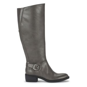 Baretrap Womens Sasson Tall Shaft Riding Boot Size 8.5 Faux Leather Gray Comfort